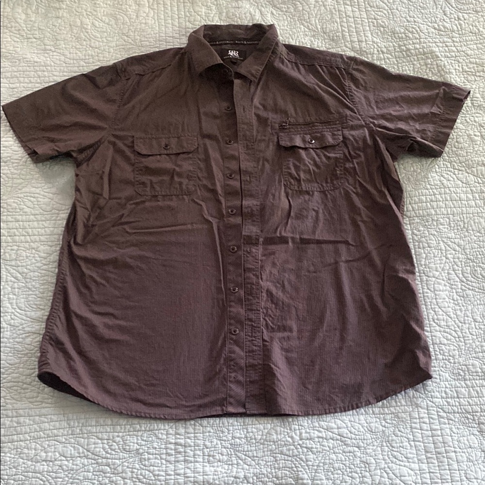 Rock & Republic Brown Casual Button Down Shirt